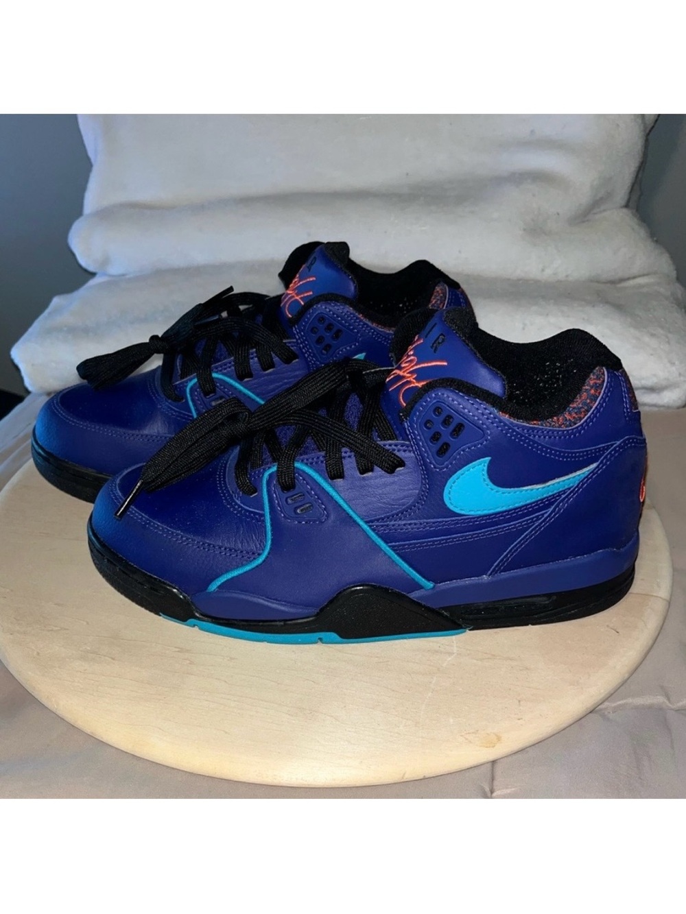 Nike Air Flight 89 Hornets Vivid Purple Size 8.5 M - 9/10 Condition / CJ5390-500